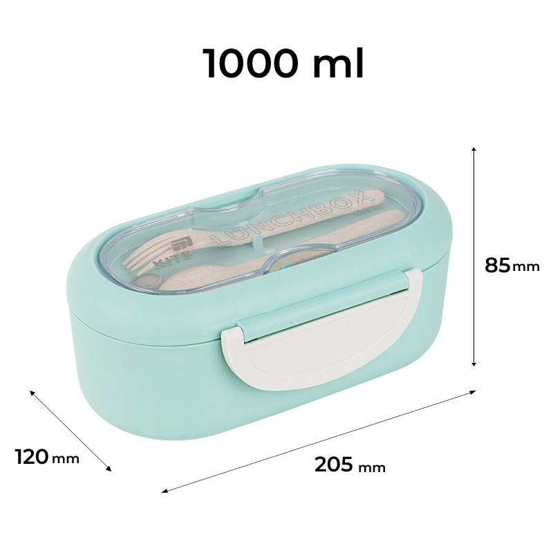 Ланчбокс з розділювачем 1000 мл, м'ятний  фото 2