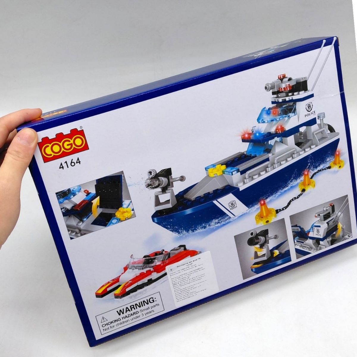 Конструктор "Поліція" (285 елм. ) Патрульний катер / COGO  фото 2