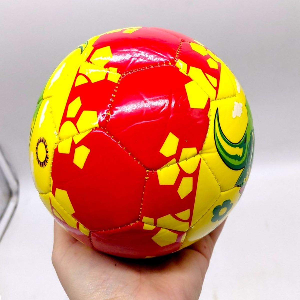 Мяч детский №2 "Динозавры" (ОРАНЖЕВЫЙ)  фото 2