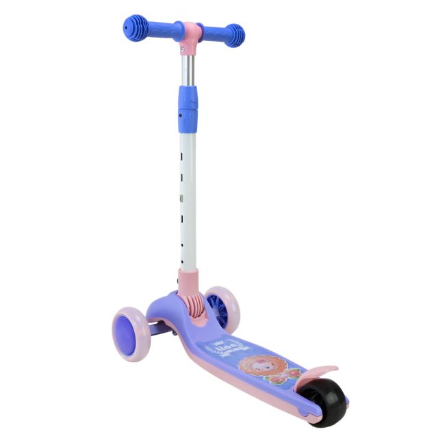 Самокат дитячий 3-х коліс, 2 колеса - PU світло, заднє - пластик, у коробці (РОЖЕВИЙ)  фото 2