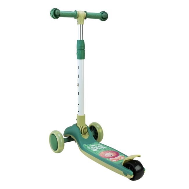 Самокат дитячий 3-х коліс, 2 колеса - PU світло, заднє - пластик, у коробці (ЗЕЛЕНИЙ)  фото 2