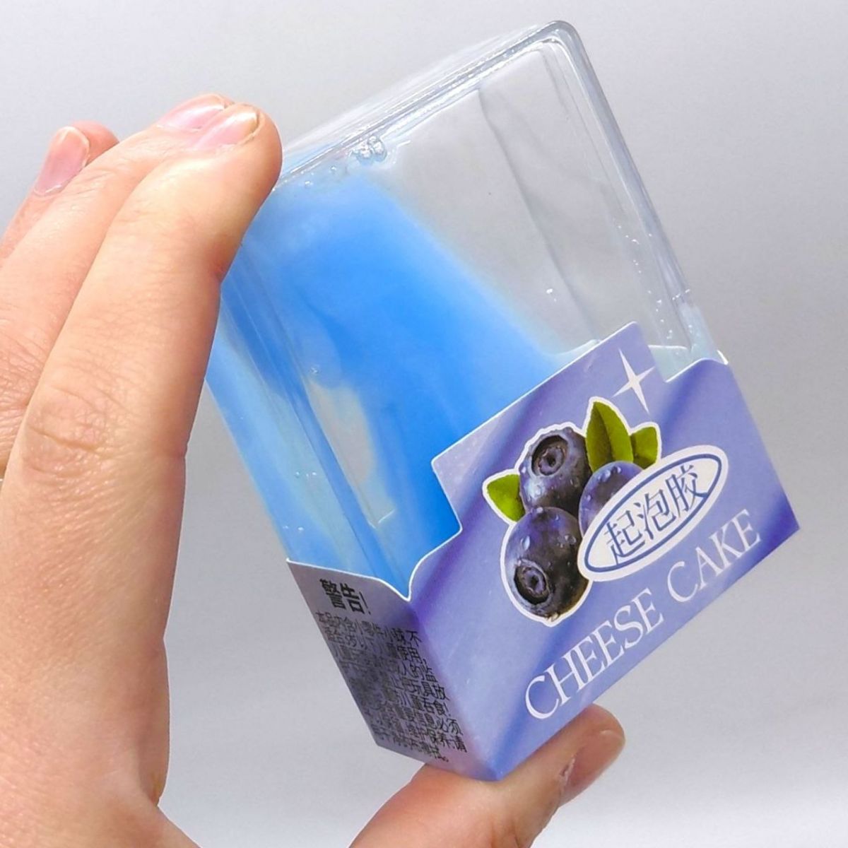 Игрушка-антистресс слайм в кубике "Blueberry" (голубой)  фото 2