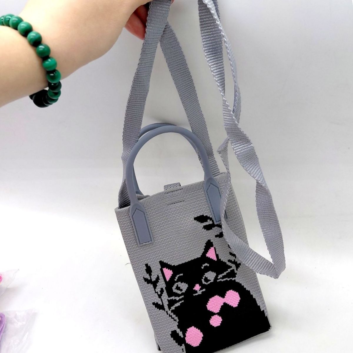 Дитяча сумочка "Кошеня" 18х12см (СІРА)  фото 2