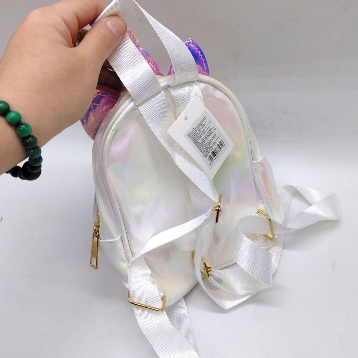 Рюкзак дитячий "Єдиноріг" (БІЛИЙ)  фото 2