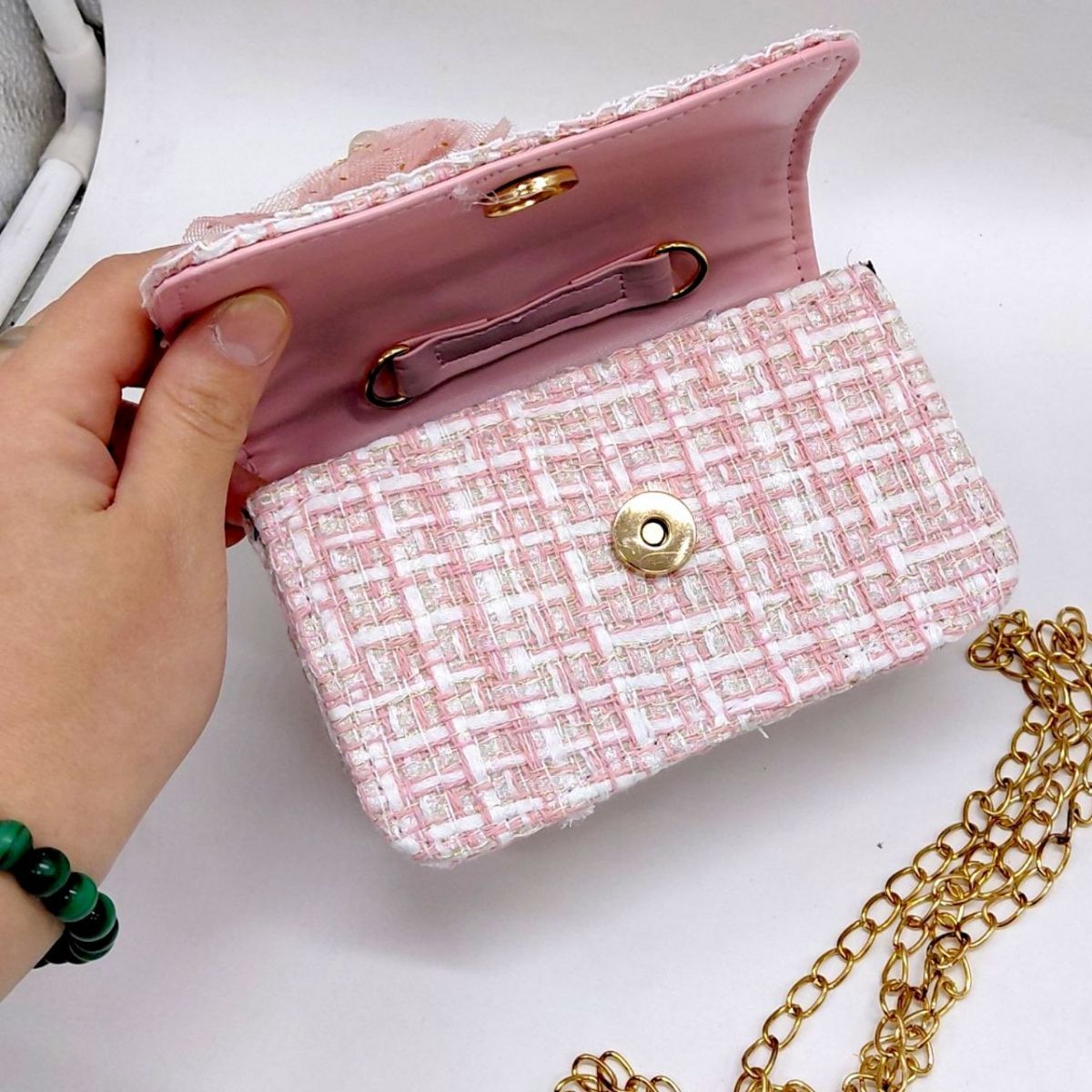 Сумочка детская "LOVE" 15х10х7 см (РОЗОВАЯ)  фото 2