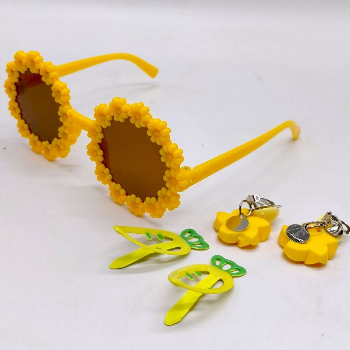 Аксессуары для девочек, очки, заколочки для волос (МАЛИНОВЫЙ)  фото 2