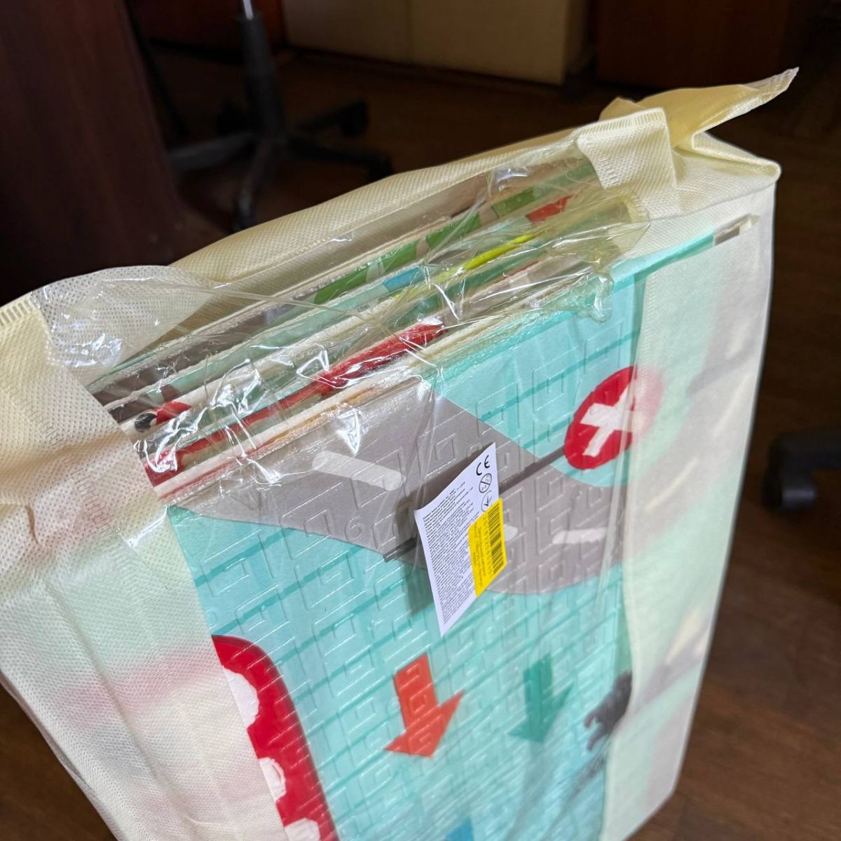 Уцінка.  Двосторонній килимок "Місто", 180х120 см - Надрізане пакування  фото 2