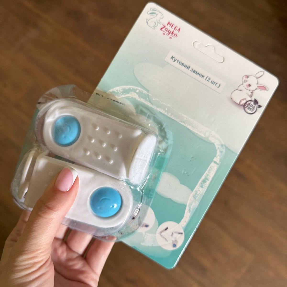 Уценка.  Угловой замок-блокиратор (2 шт. ), белый - Не товарньій вид  фото 2