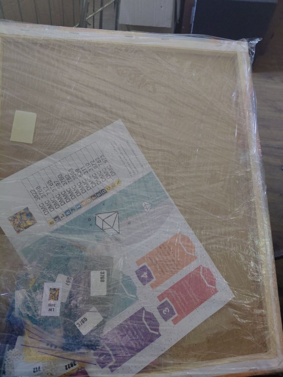 Уценка.  Алмазная мозаика "Желтые миньоны" 40х50 см - Разована заводская пленка  фото 2