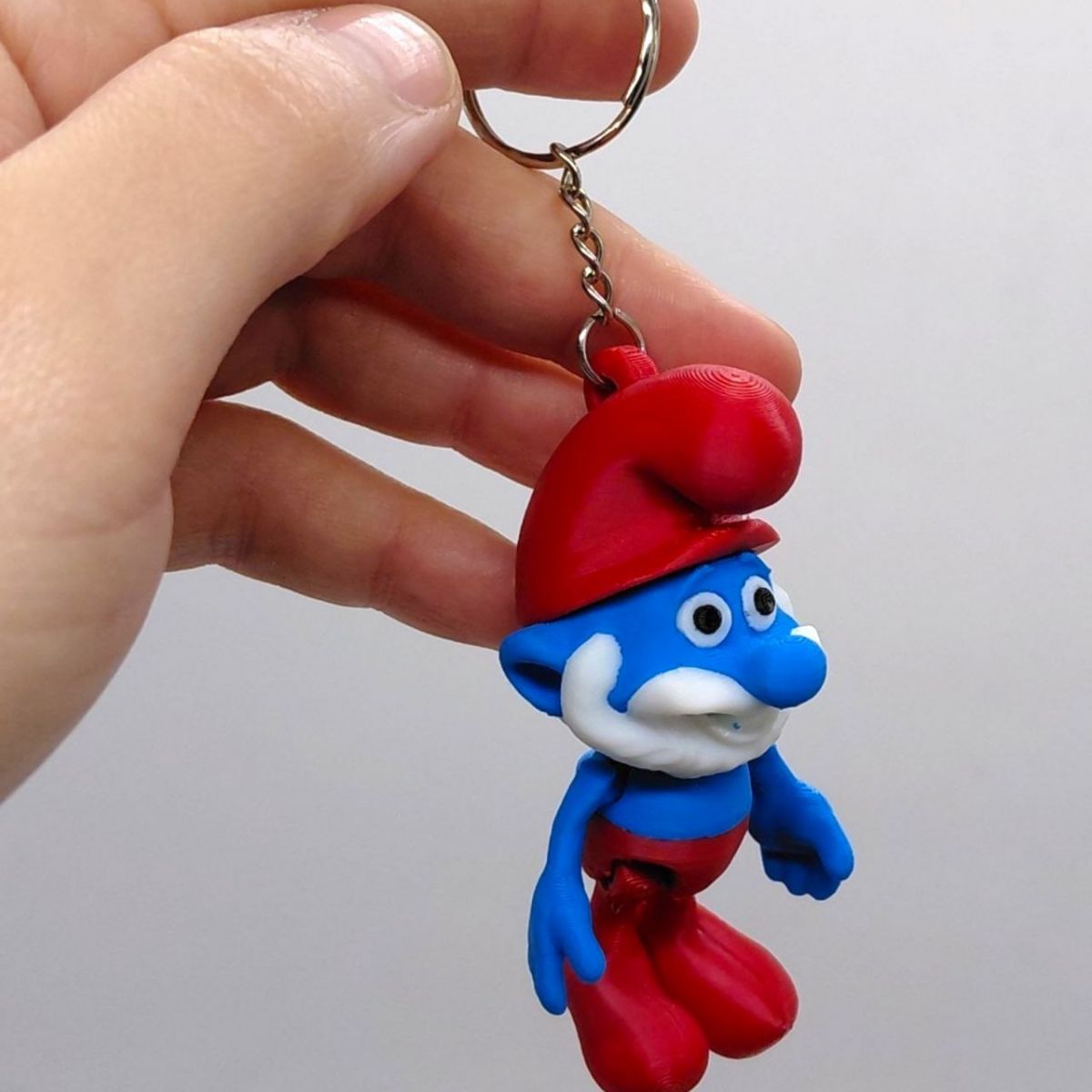 Брелок (3d печать) "SMURF Papa \ Смурф", 7. 5 см  фото 2