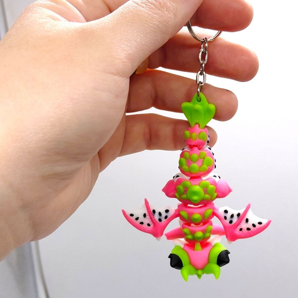 Брелок (3d печать) "ДРАКОНЧИК ФРУКТОВЫЙ", 8. 5 см  фото 2