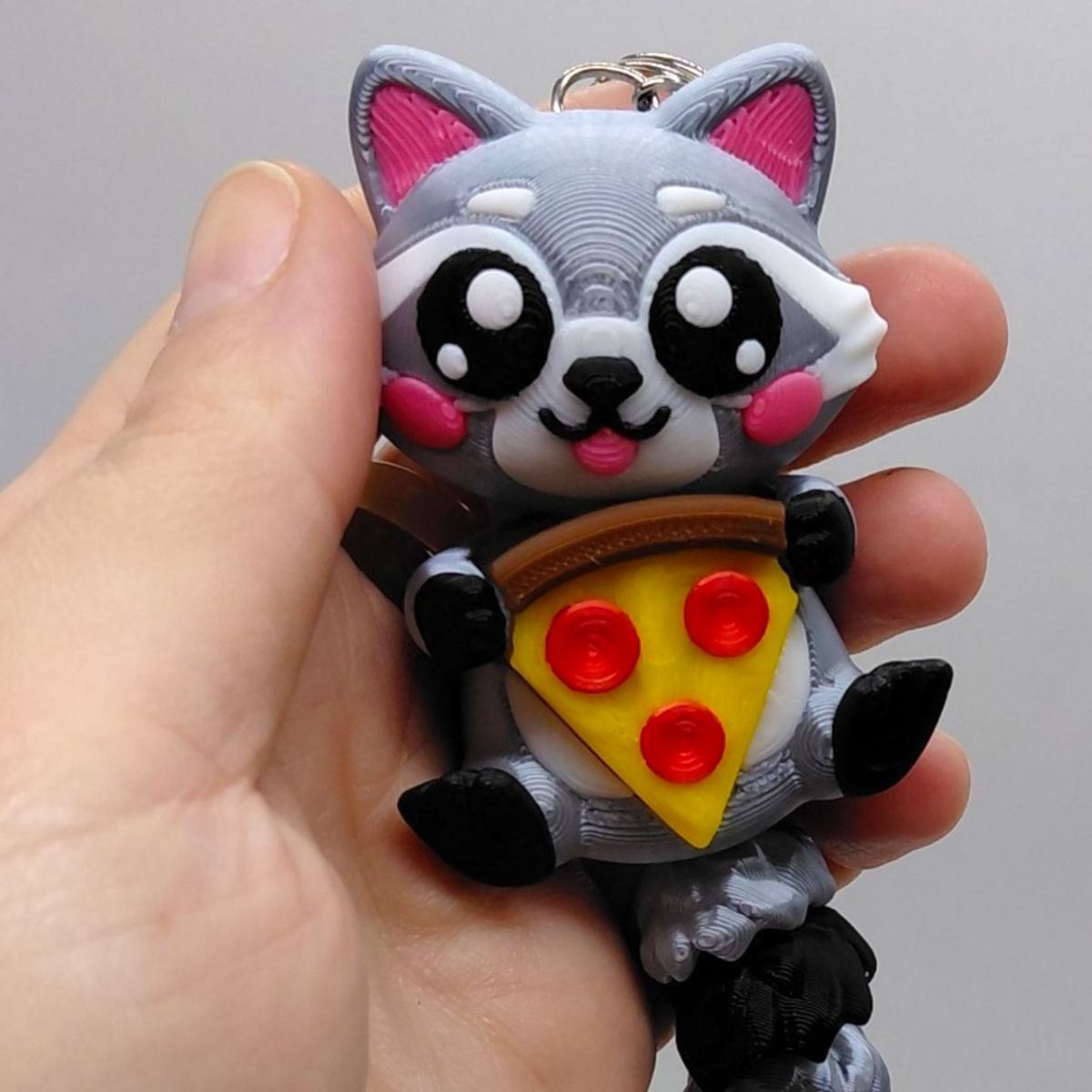 Брелок (3d друк) "ЄНОТ З ПІЦОЮ", 10. 5 см  фото 2