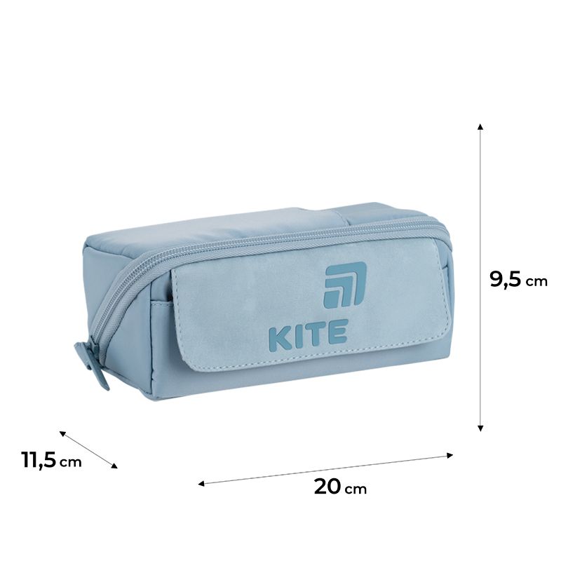 Пенал Kite 2702-2 сіро-блакитний  фото 2