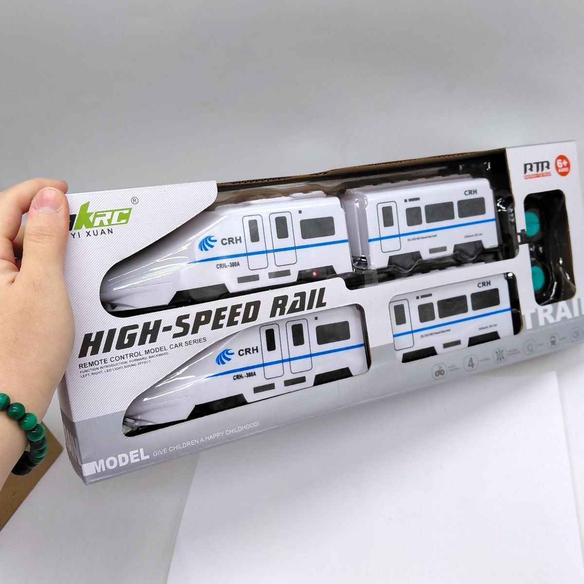 Потяг на радіокеруванні (акумулятор, в коробці р. 41,7x6,5x16,5 см)  фото 2