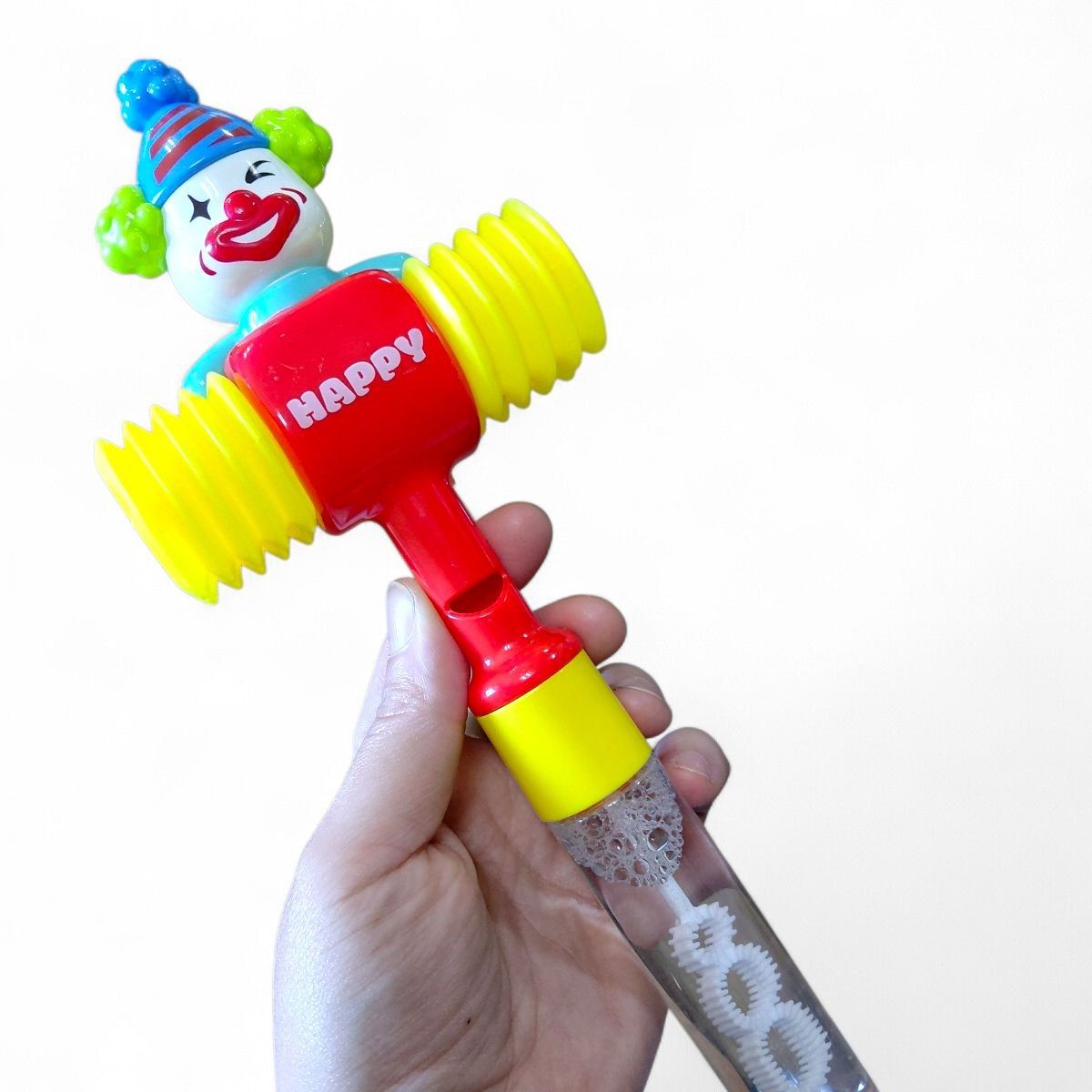 Бульбашки мильні "Bubble World" з молоточком (ЧЕРВОНО-ЖОВТИЙ)  фото 2