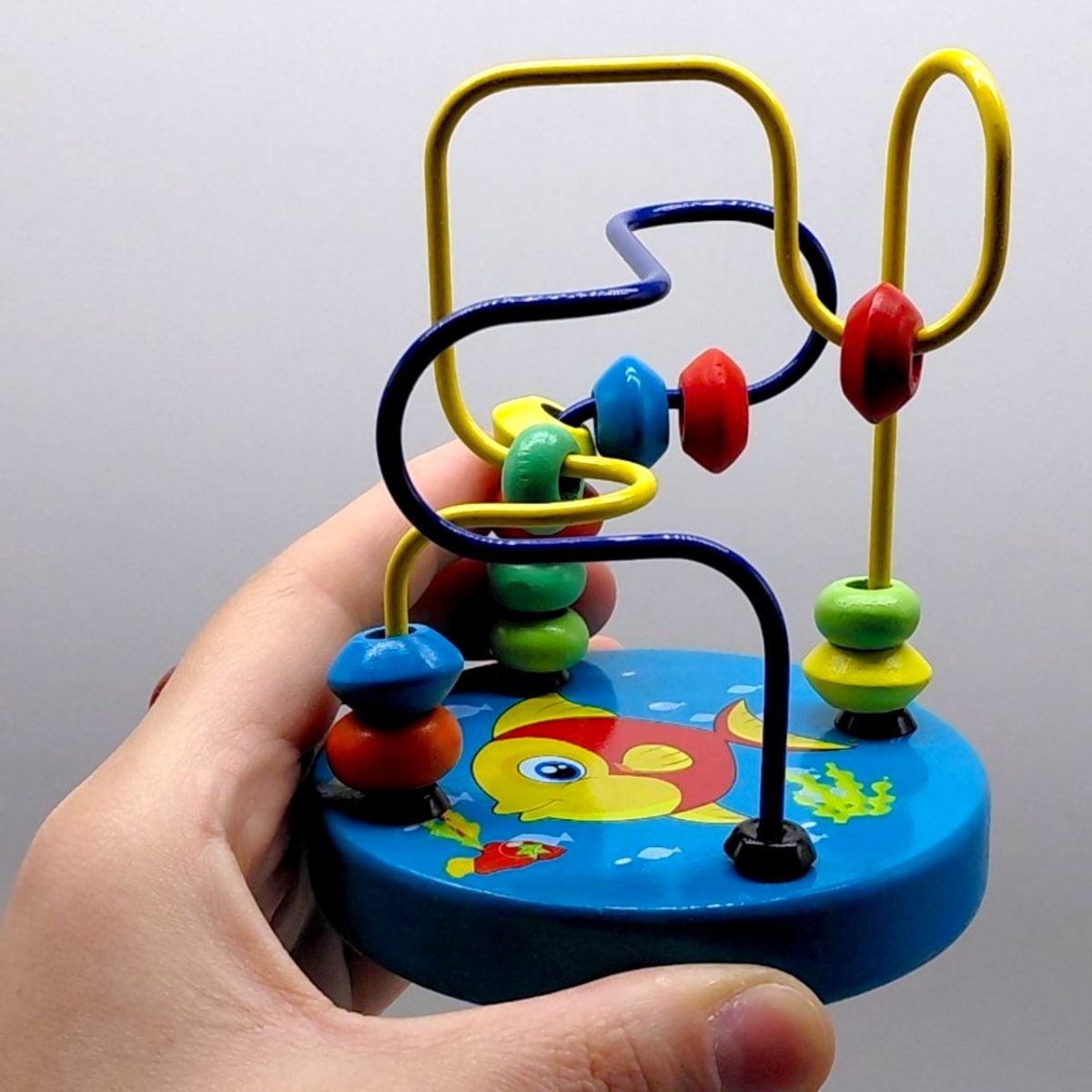 Пальчиковый лабиринт WToys, деревянный, в коробке (ГОЛУБОЙ)  фото 2