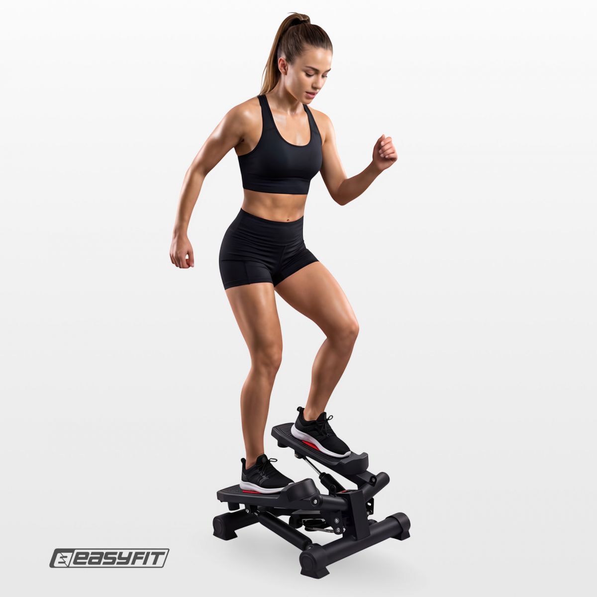 Степпер поворотный EasyFit Pace-В с эспандерами  фото 2
