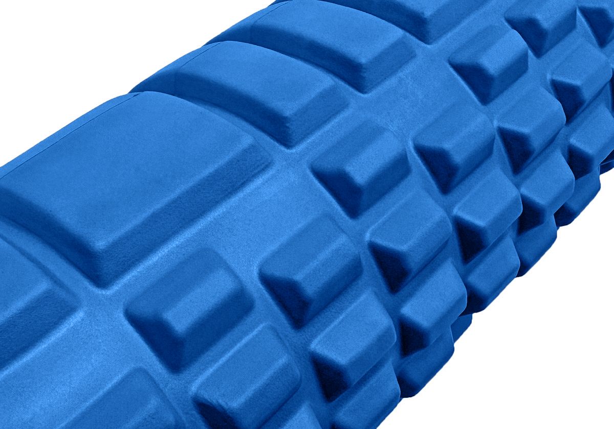 Массажный роллер EasyFit Grid Roller 60 см v. 3. 1 синий  фото 2