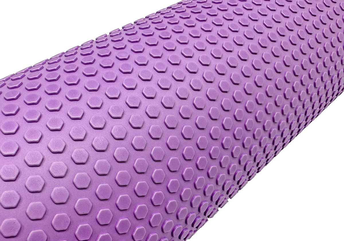 Масажний ролер EasyFit Foam Roller 45 см Фіолетовий  фото 2
