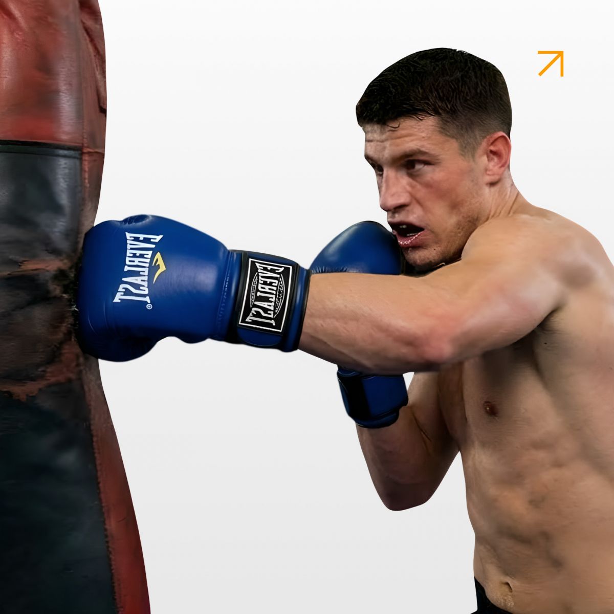 Боксерские перчатки Everlast 6 унций (6 oz) синие  фото 2