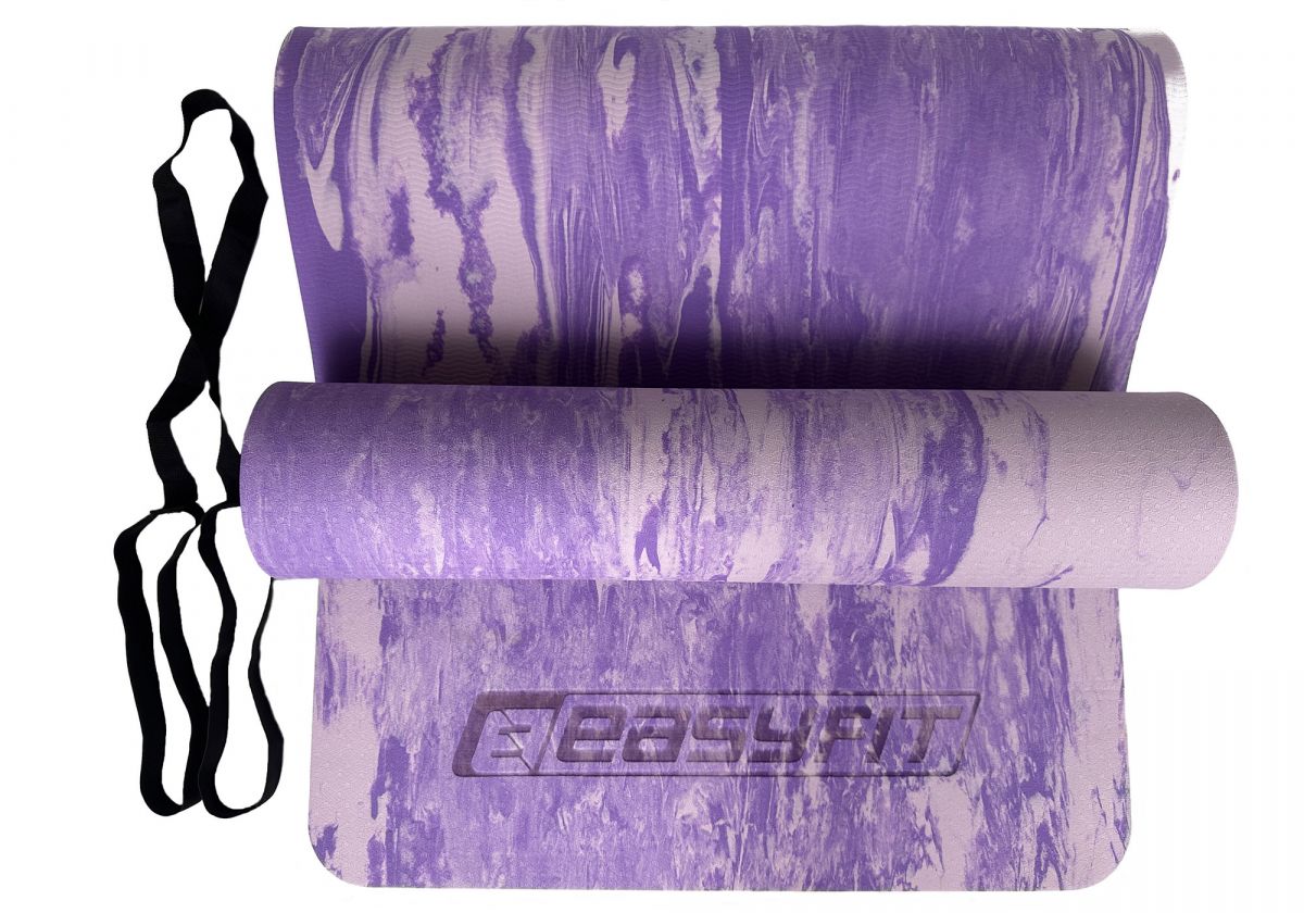 Килимок для йоги та фітнеса EasyFit s-EVA Mat 8 мм Фіолетовий  фото 2
