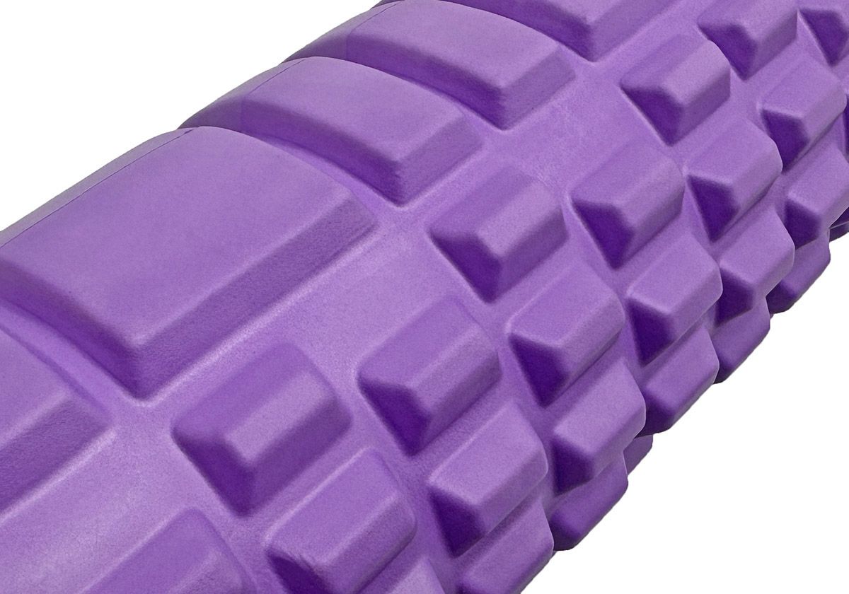 Массажный роллер EasyFit Grid Roller 60 см v. 3. 1 фиолетовый  фото 2