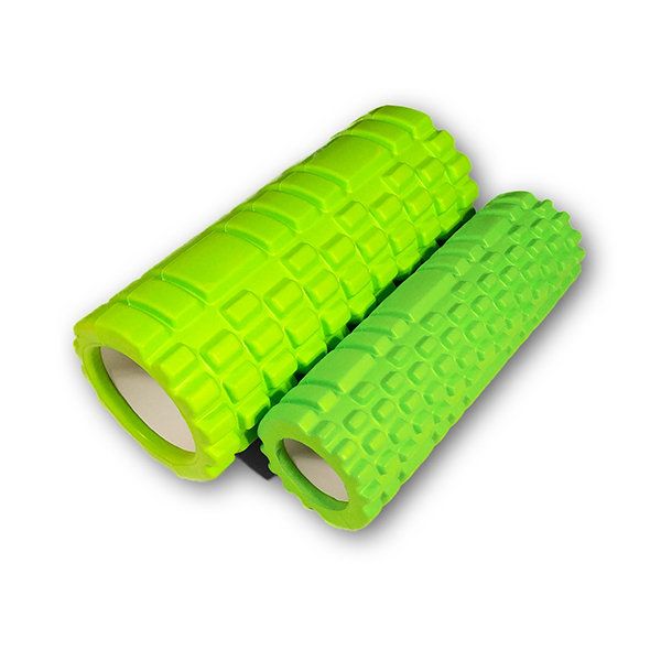 Массажный ролик EasyFit Grid Roller Double 33 см Салатовый  фото 2