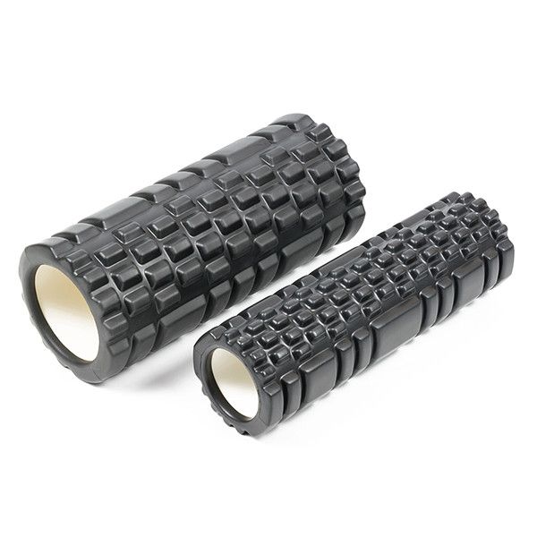 Массажный ролик EasyFit Grid Roller Double 33 см Черный  фото 2