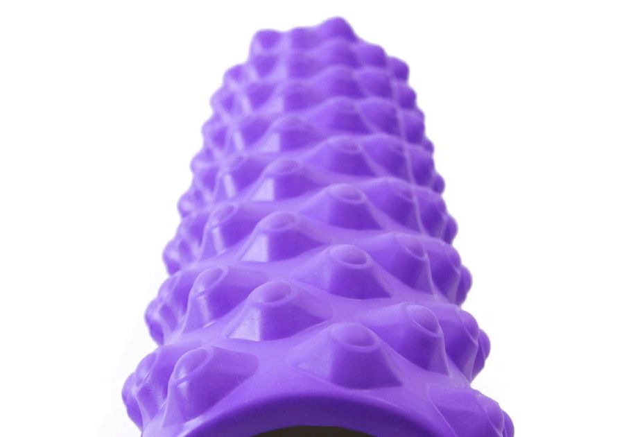 Массажный ролик EasyFit Grid Roller Extreme 45 см Фиолетовый  фото 2
