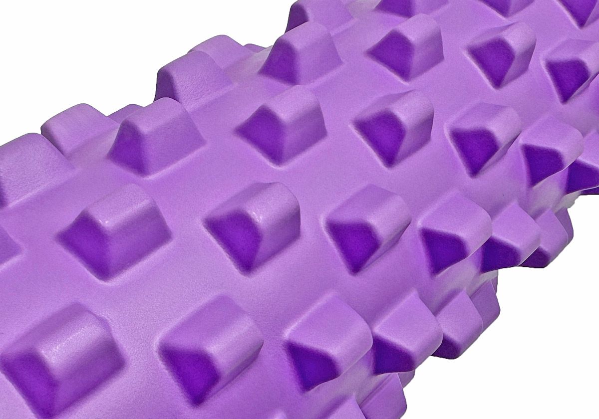 Массажный ролик EasyFit Grid Roller PRO 45 см Фиолетовый  фото 2