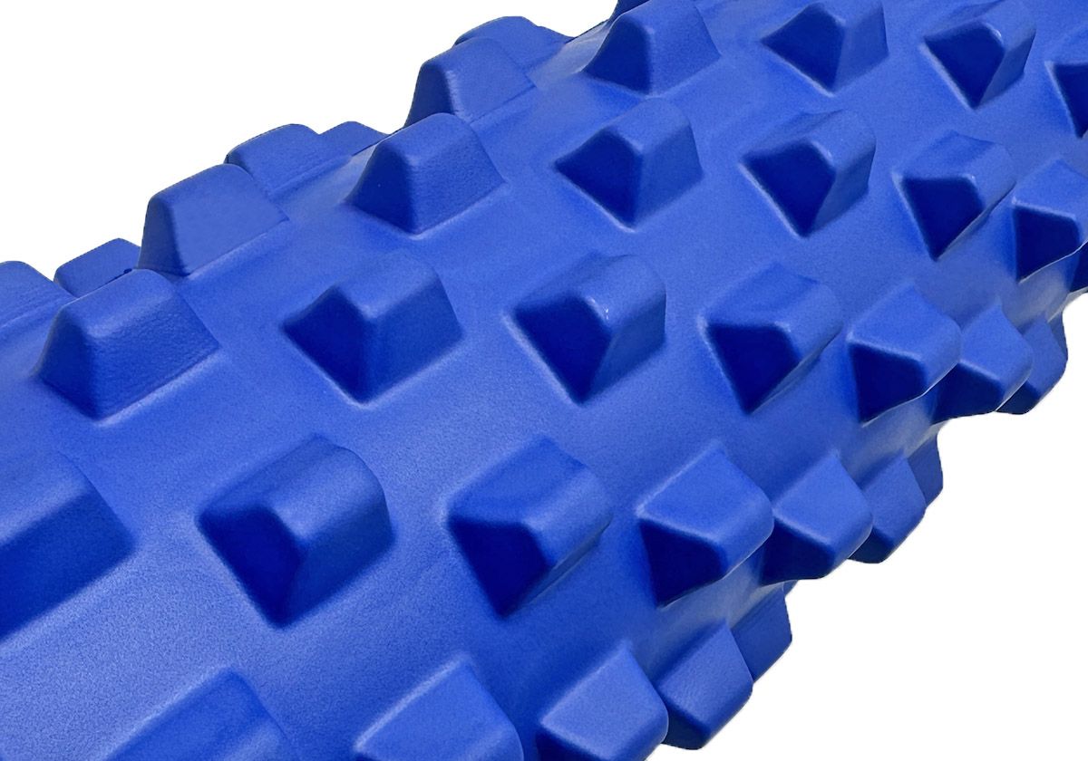 Масажний ролик EasyFit Grid Roller PRO 45 см Синій  фото 2