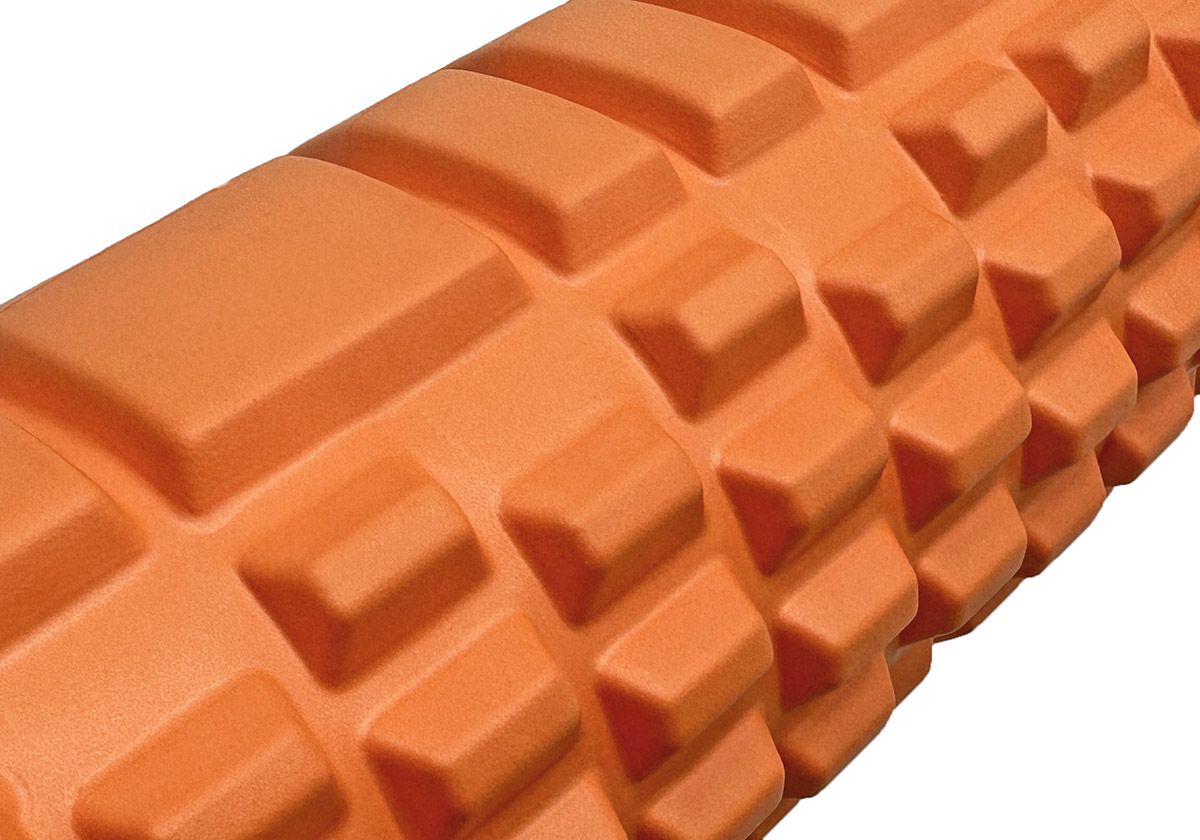 Массажный ролик EasyFit Grid Roller 45 см v. 2. 1 Оранжевый  фото 2