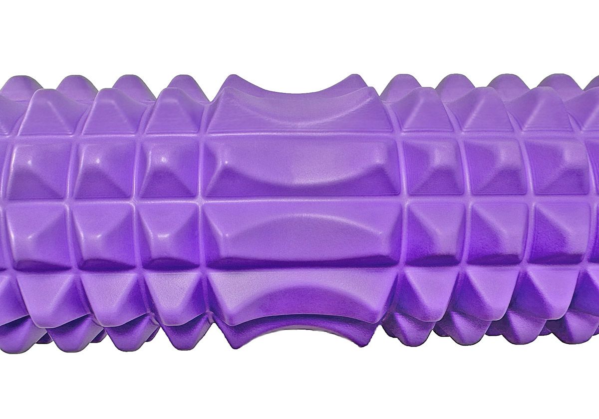 Массажный ролик EasyFit Grid Roller 45 см v. 2. 2 Фиолетовый  фото 2