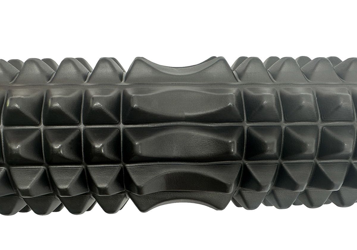 Массажный ролик EasyFit Grid Roller 45 см v. 2. 2 Черный  фото 2