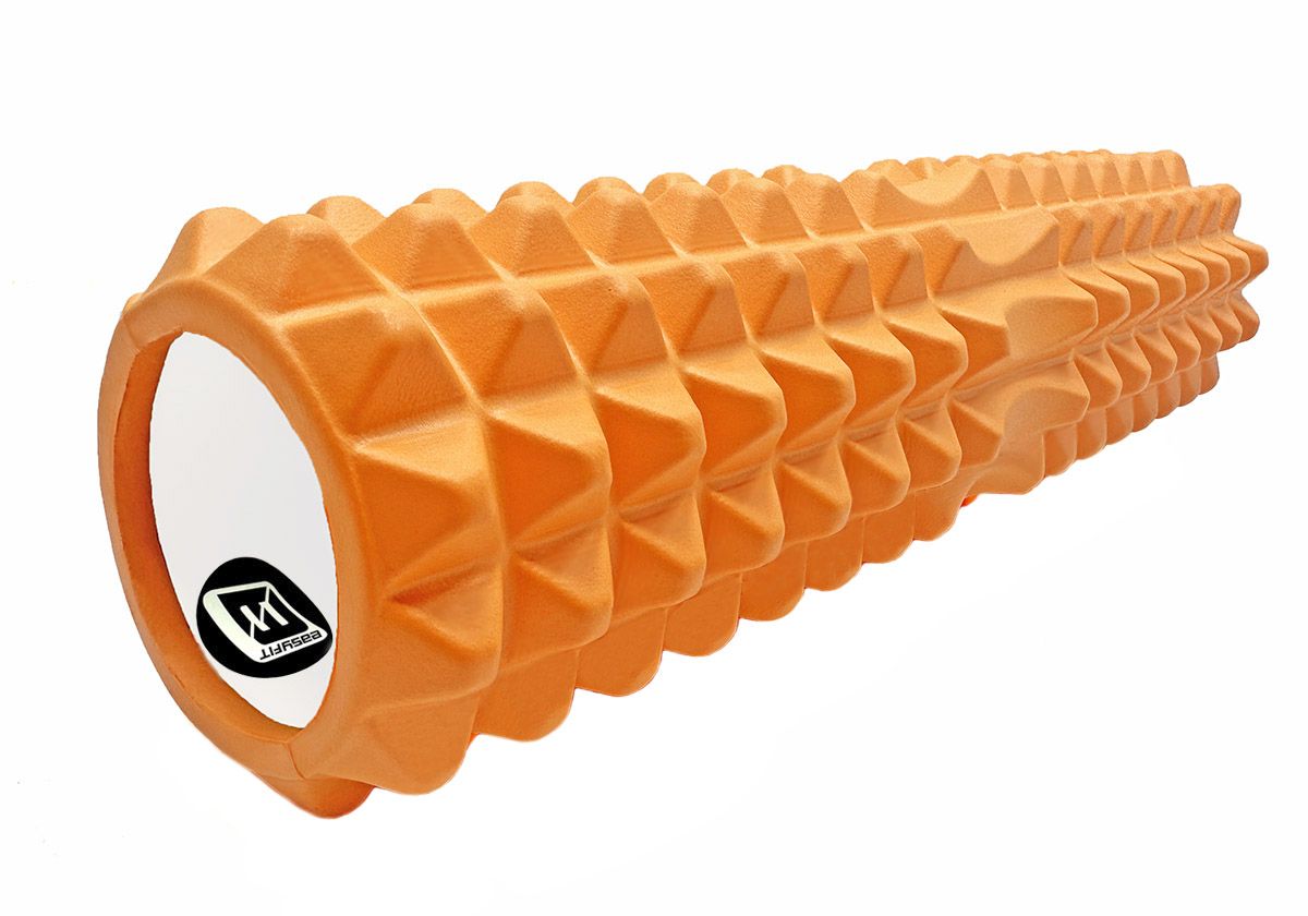 Массажный ролик EasyFit Grid Roller 45 см v. 2. 2 Оранжевый  фото 2
