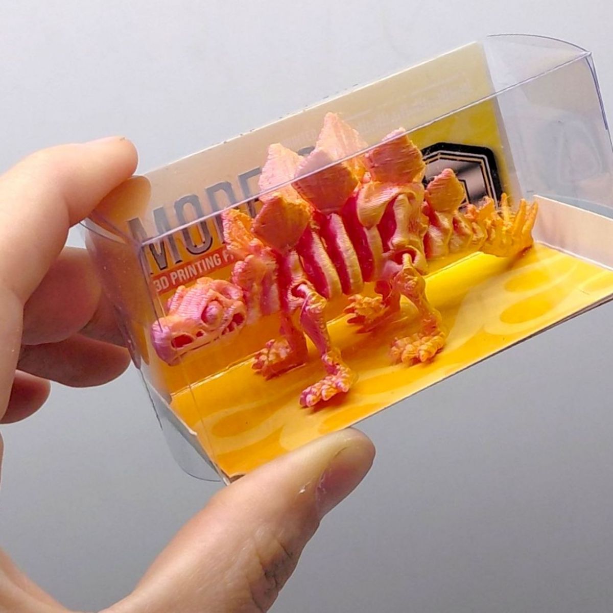 Друкована 3D фігурка динозавр у боксі (ФІОЛЕТОВИЙ), 3D друк  фото 2
