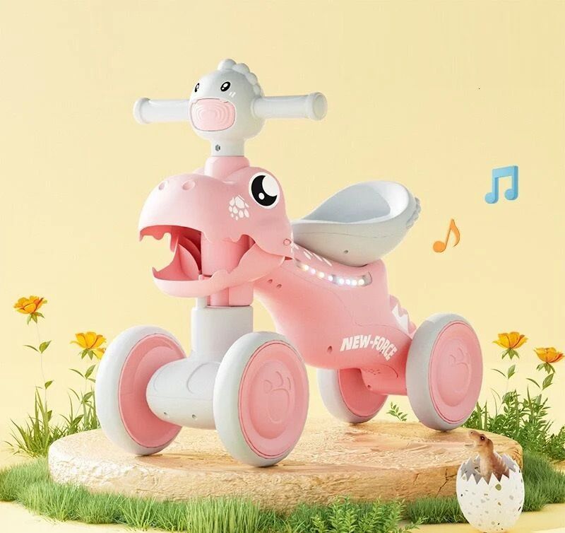 Велобег JOY 4-х колесный LK-30721 (1) колеса PU, рама пластик, озвучивание и подсветка, в коробке  фото 2