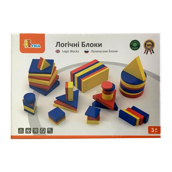 Набір для навчання Viga Toys Логічні блоки Дьєнеша  фото 2