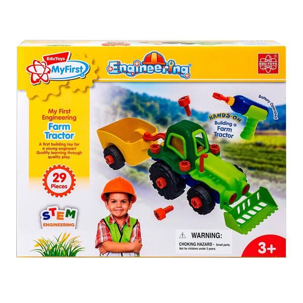 Конструктор Edu-Toys Трактор с шуруповертом 29 деталей  фото 2