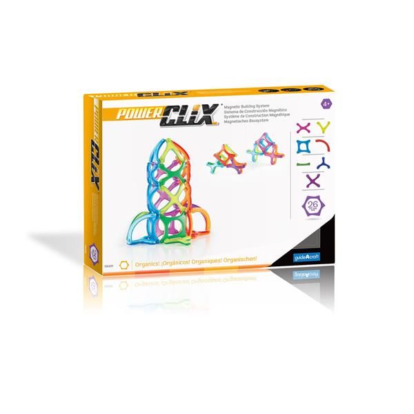 Магнітний конструктор Guidecraft PowerClix Organics, 26 деталей  фото 2