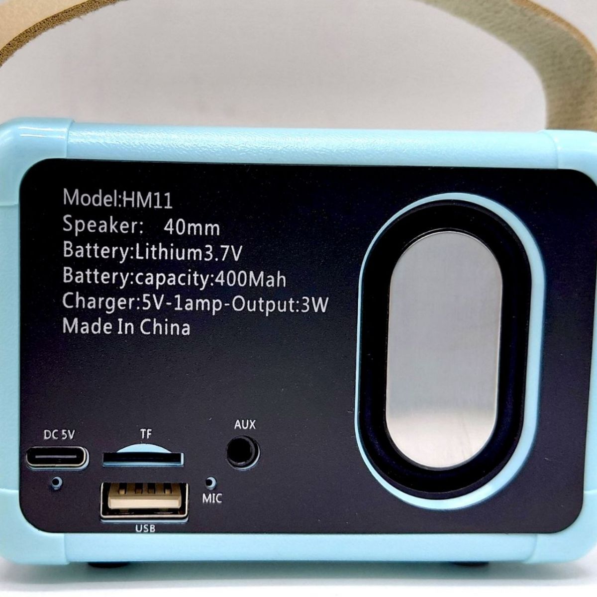 Колонка, длина 10 см, поддержка TF-карты, разъем AUX, type-С, USB, встроенный аккумулятор, регуляция громкости, в коробке (Розовый)  фото 2