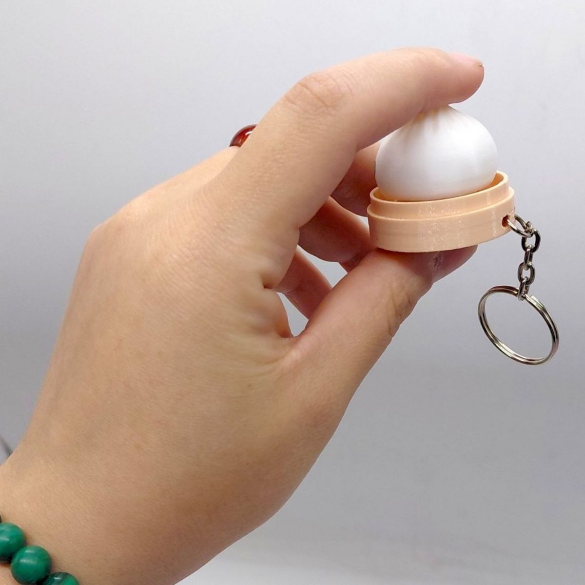 Брелок 3d друк "ПЕЛЬМЕНЬ-КЛІКЕР МАЛЕНЬКИЙ" (Блакитний), KEYCHAIN  фото 2