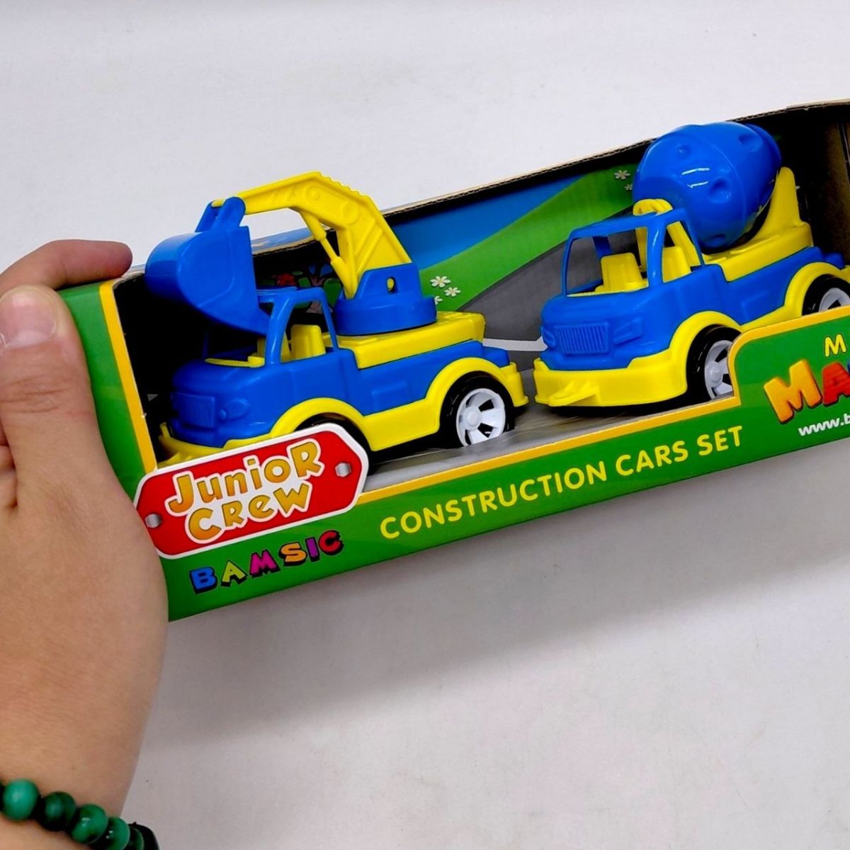 Mini Matiki коробка 2 (бетонозмішувач, екскаватор) Набір дитячий, BAMSIC (ЧОРНО-БІЛИЙ)  фото 2