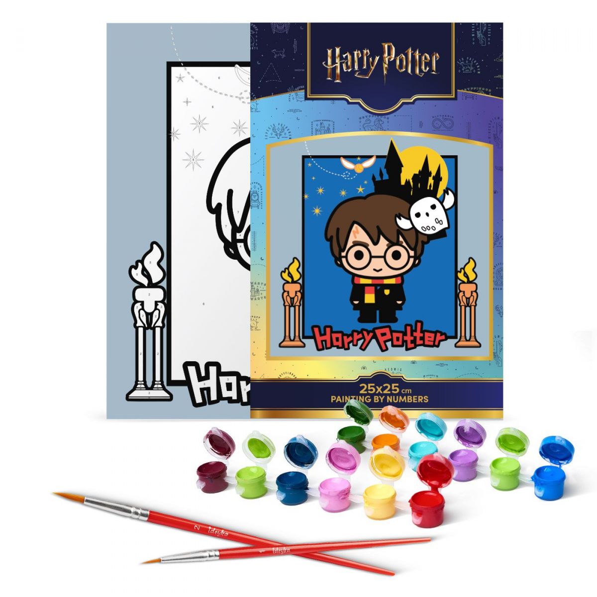 Набір для розпису по номерах для дітей WB "Harry Potter: Таємниці замку" 25х25см  фото 2