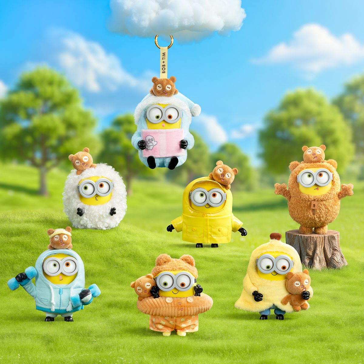 Колекційна мʼяка іграшка з кільцем РOP TOP 52Toys серії Bob & Tim - Посіпаки  фото 2
