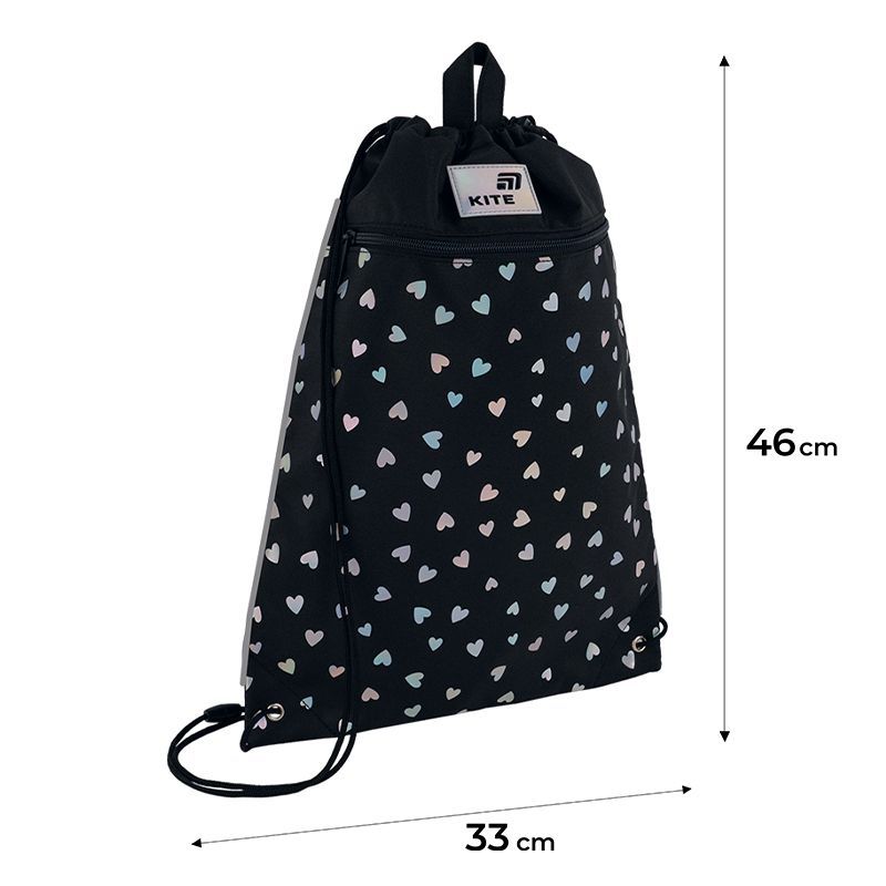 Сумка для обуви Kite 601M Black&Silver  фото 2