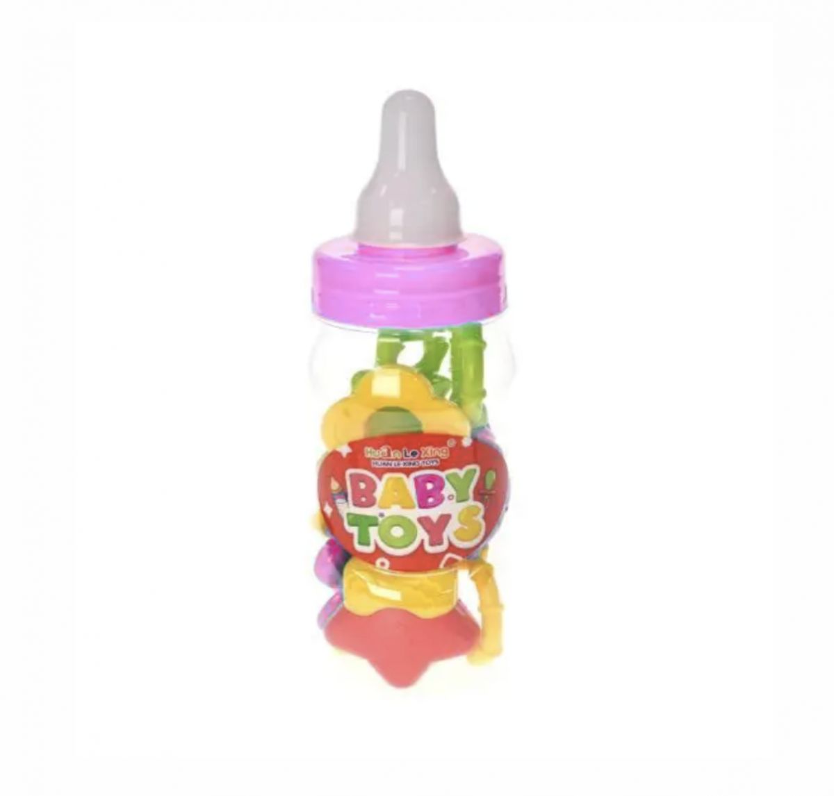 Набор погремушки в колбе 26,5x10x10 см YG Toys (розовый)  фото 2