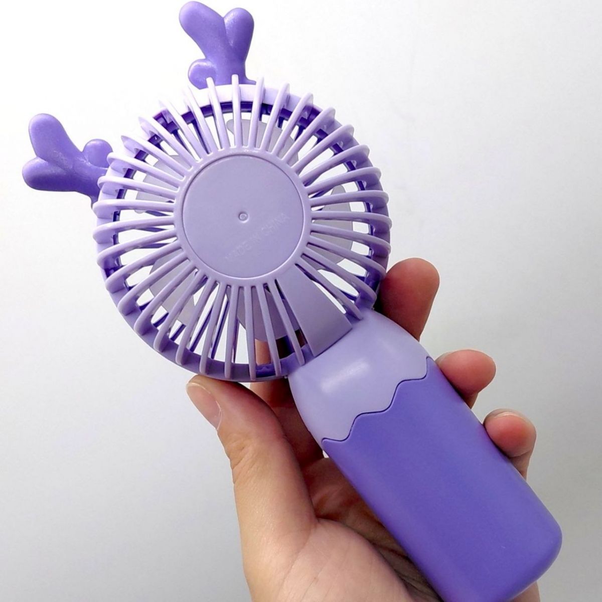 Вентилятор вбудований акумулятор, USB кабель (ЗЕЛЕНИЙ)  фото 2