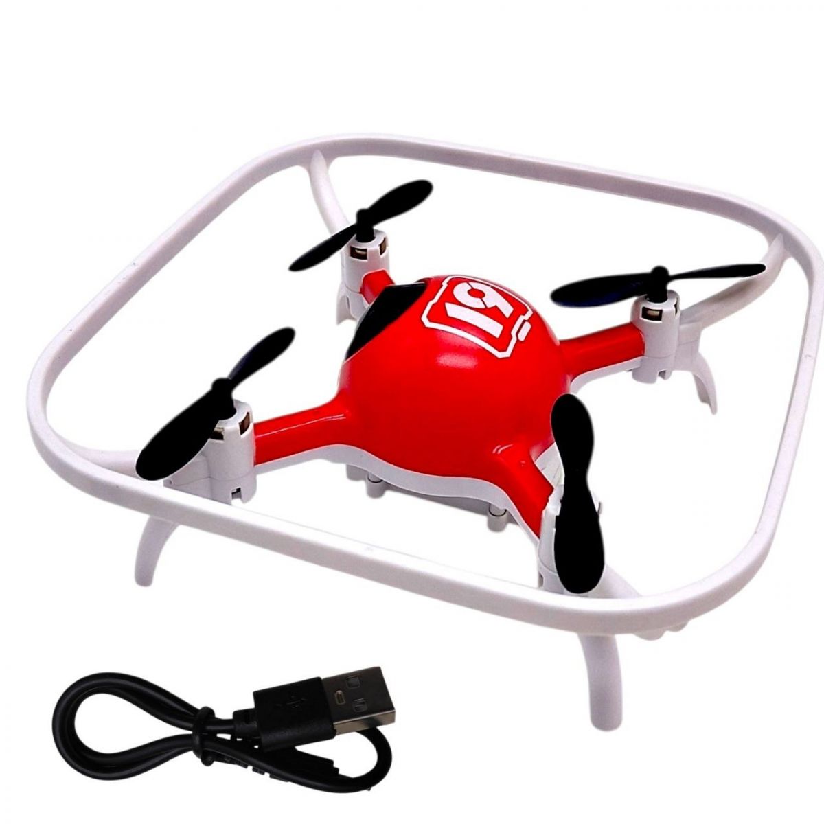 Квадрокоптер, знімний акумулятор 3. 7V, пульт 2. 4 GHz, USB-кабель, headless mode, кольорове підсвічування, (ЧЕРВОНИЙ)  фото 2