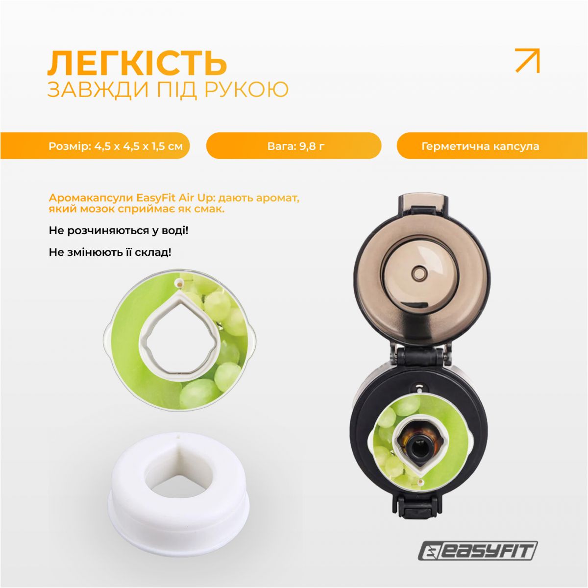 Капсула “Зелений виноград” для пляшки EasyFit Air Up  фото 2